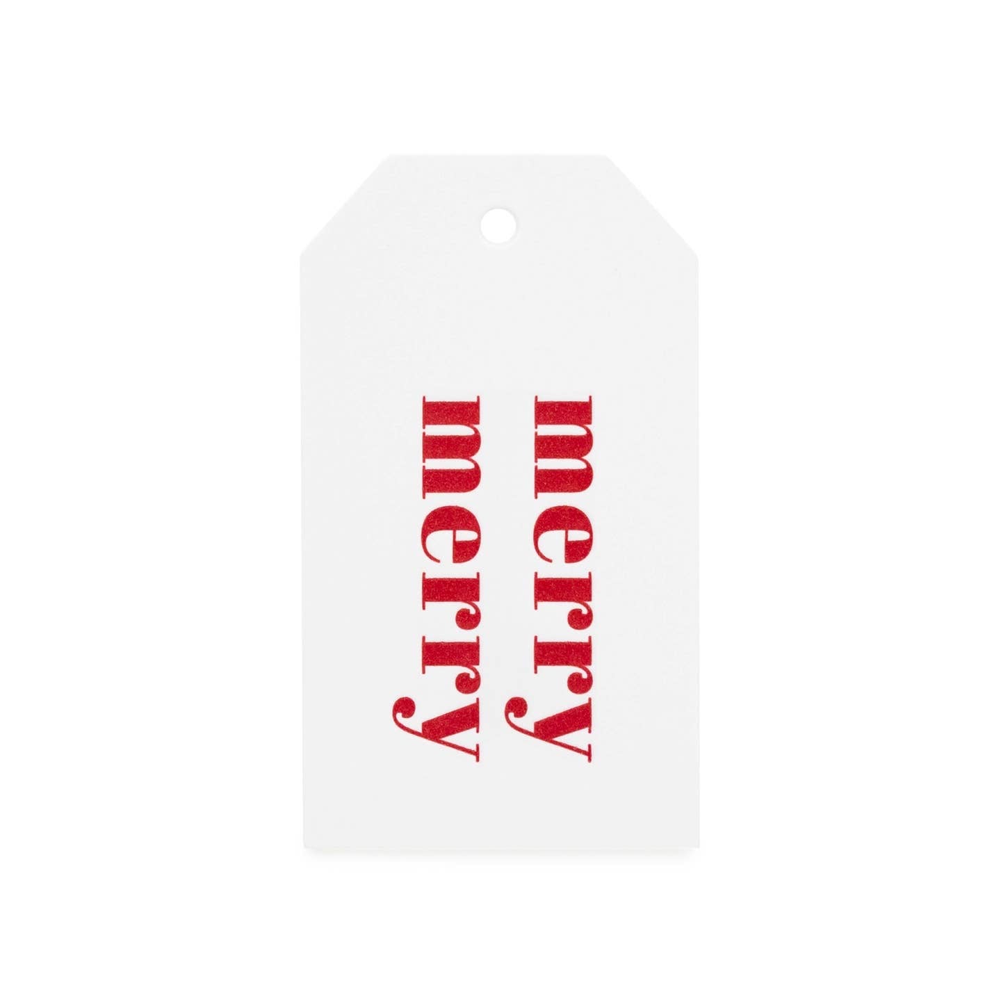 Red Merry Merry Gift Tags 10 pack