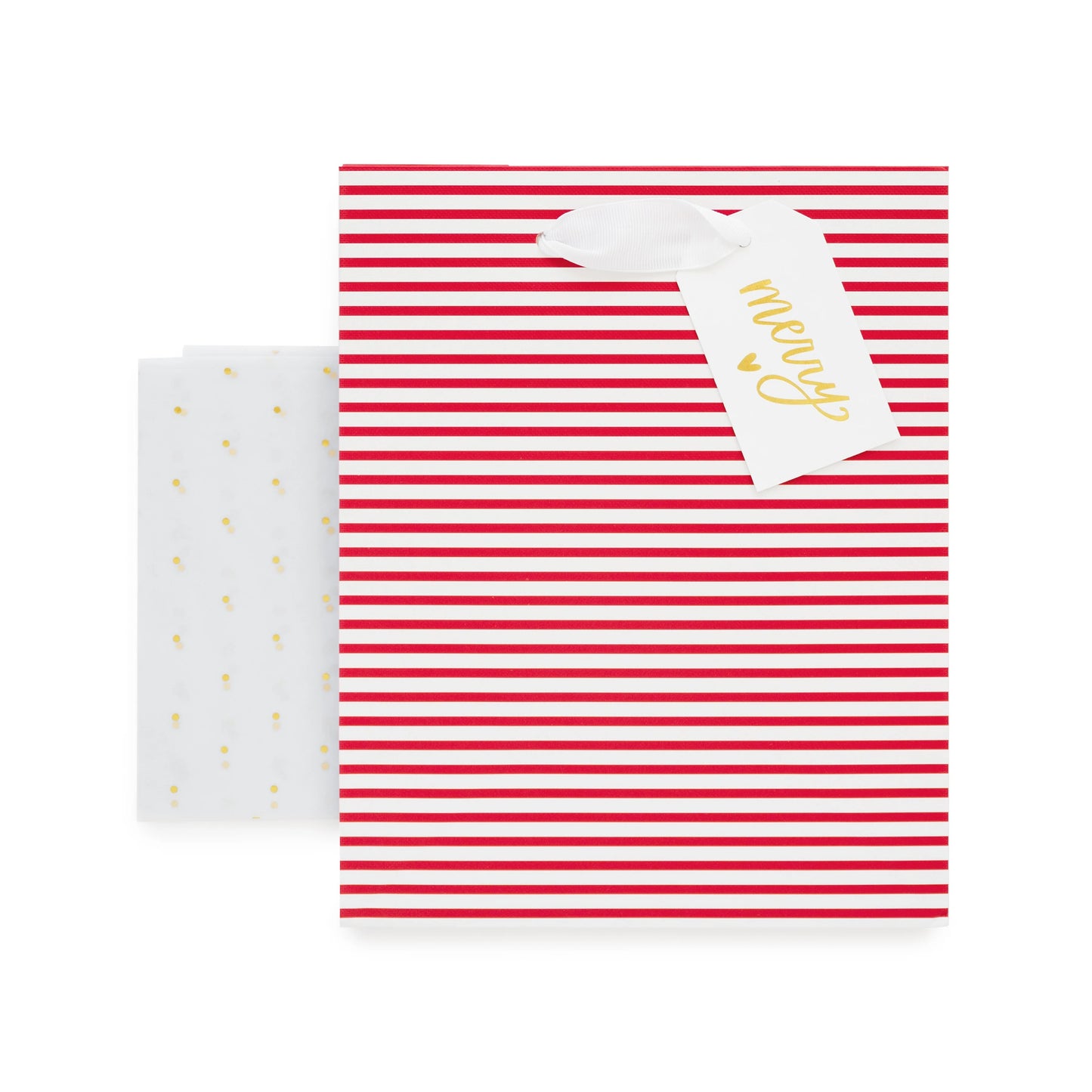 Candy Cane Stripe Gift Bag Set