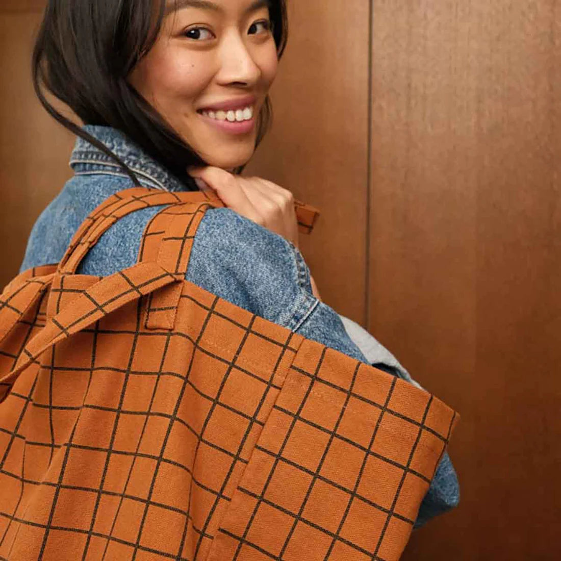 Tote Bag Elisa, Ginger School Check