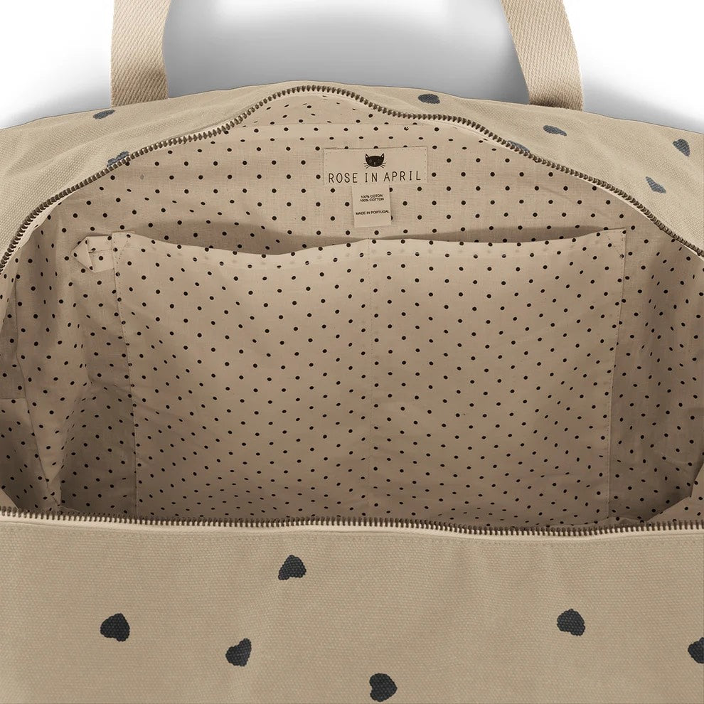 Raphael Bowling Bag Heart Print Sand