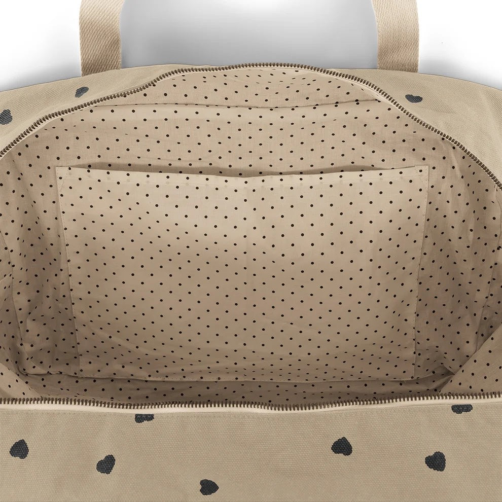 Raphael Bowling Bag Heart Print Sand