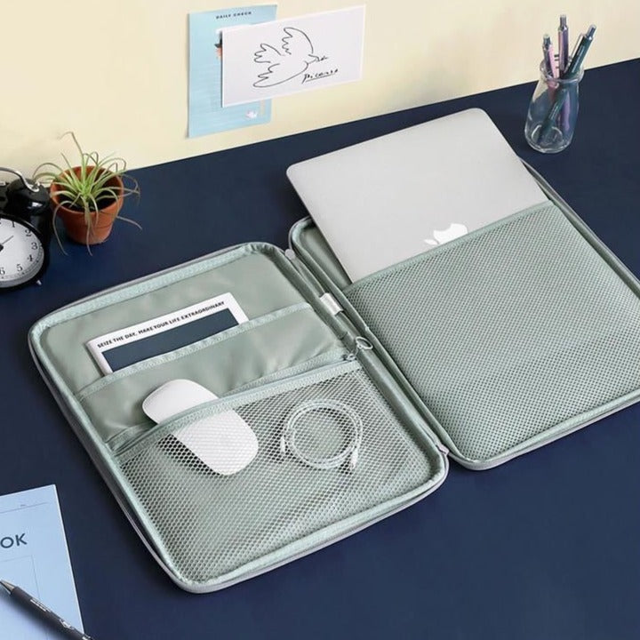 Cottony Laptop Pouch (13 inch) 03 Cotton Blue