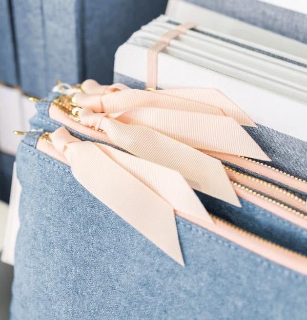 Chambray Signature Pouch