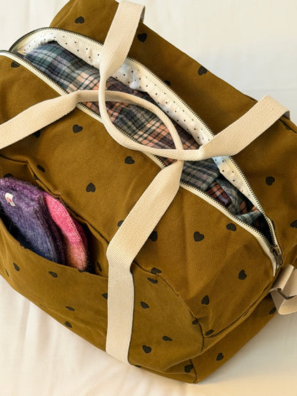 Raphael Bowling Bag Heart Print Cumin