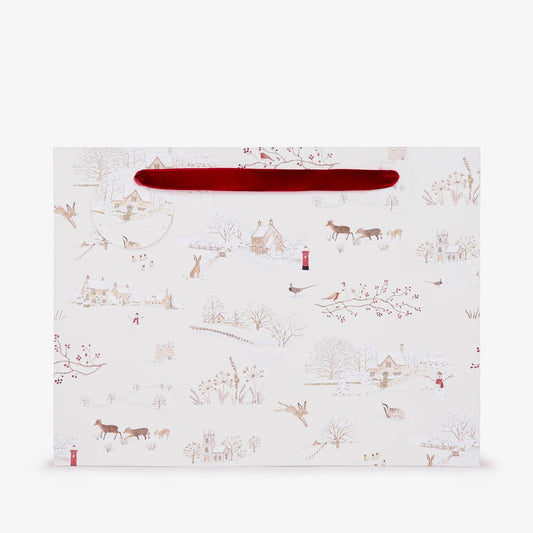 Snowy Village Gift Bag, Large
