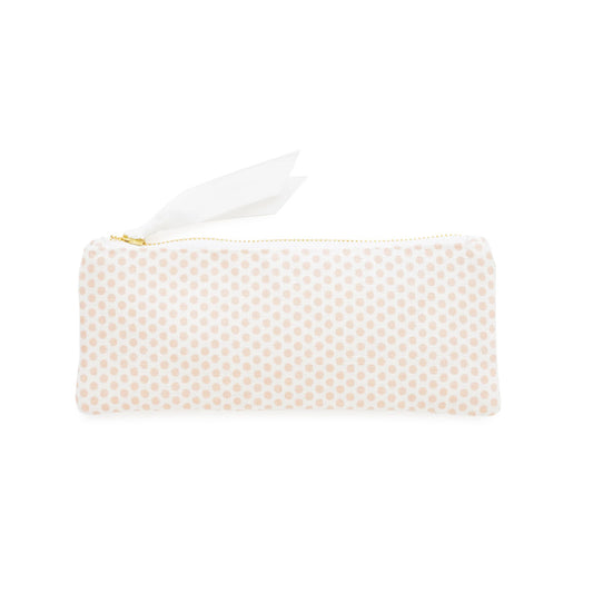 Pink Painted Dot Pencil Pouch