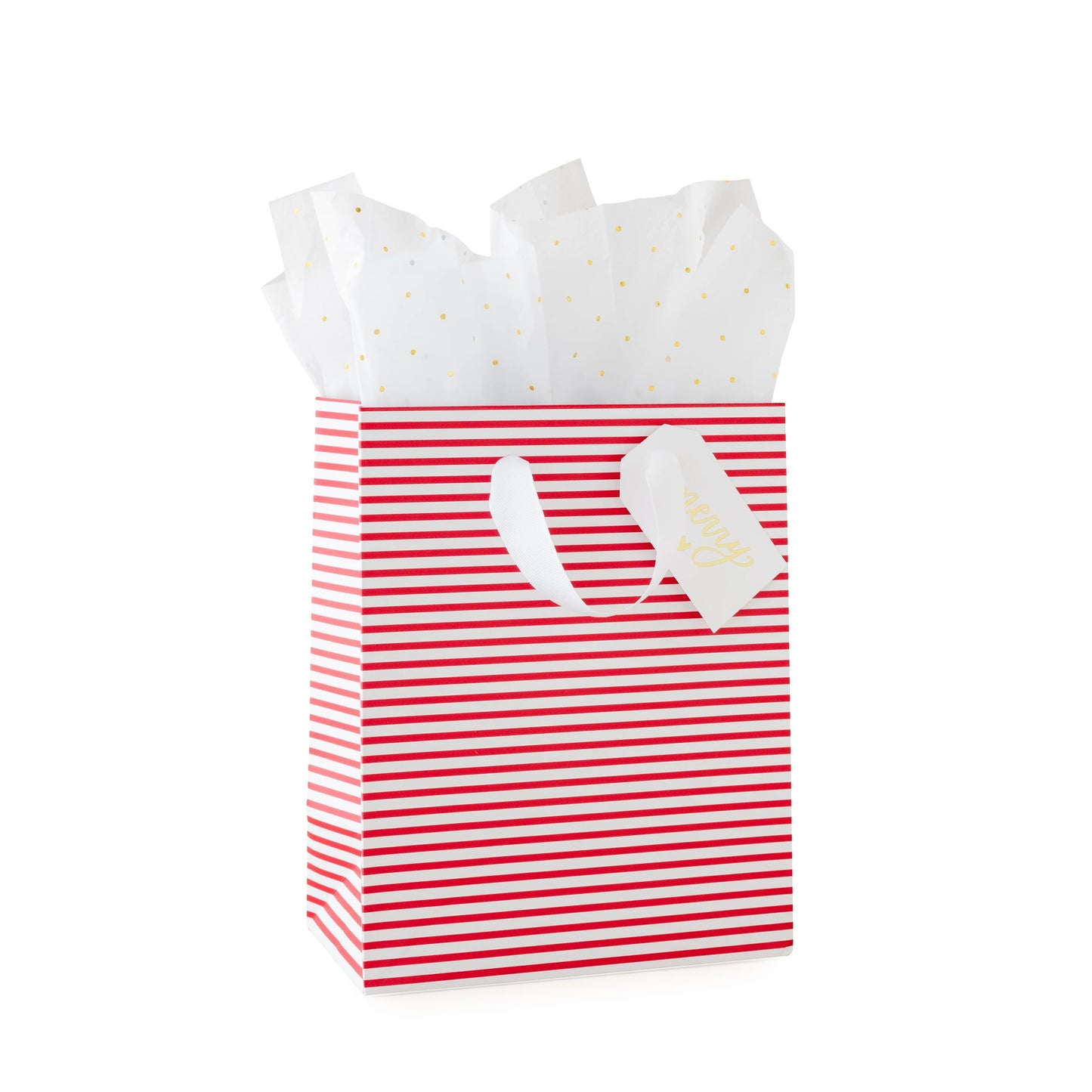 Candy Cane Stripe Gift Bag Set