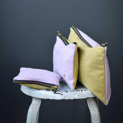 Tricolo Pouch Lilas 14 X 19