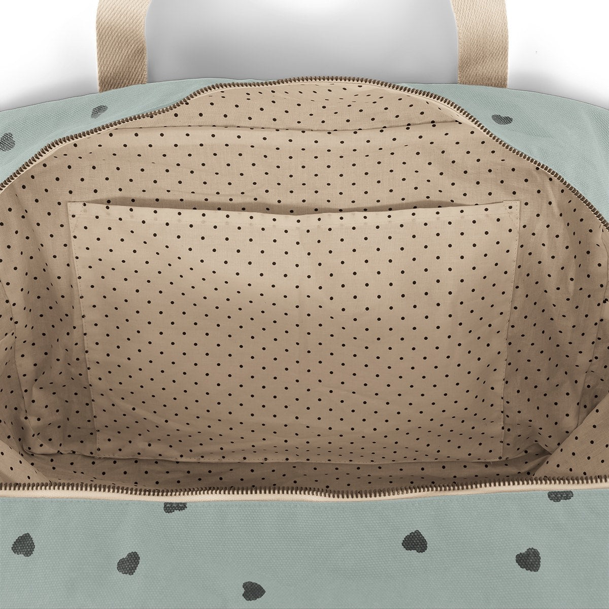 RAPHAEL BOWLING BAG HEART PRINT BLUE SPRAY