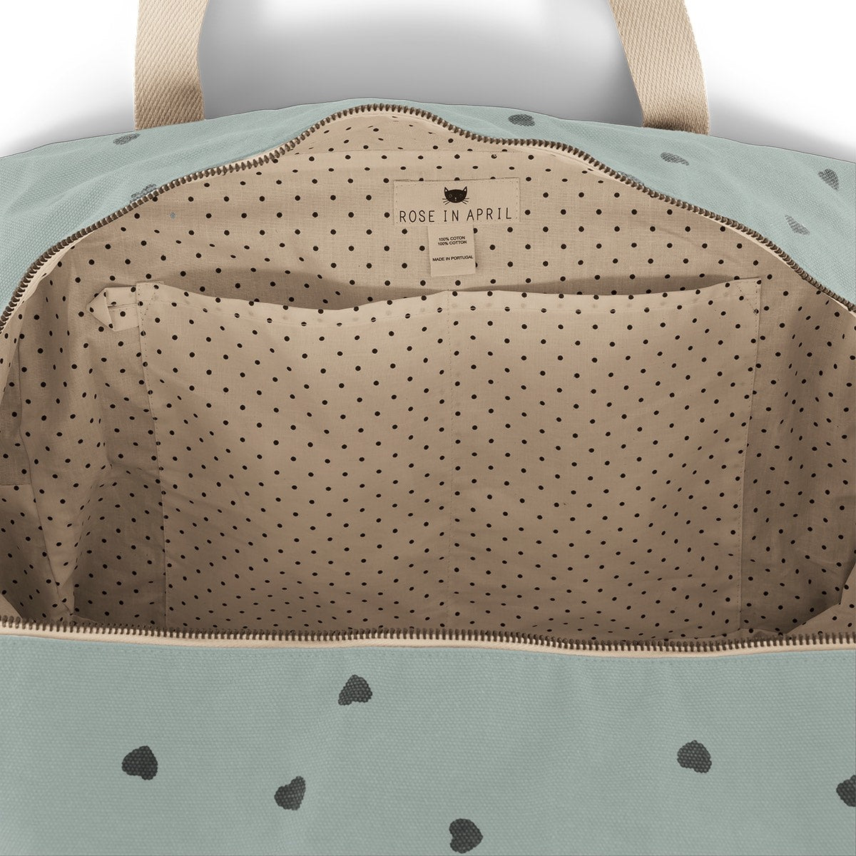 RAPHAEL BOWLING BAG HEART PRINT BLUE SPRAY