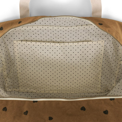 RAPHAEL BOWLING BAG HEART PRINT CUMIN