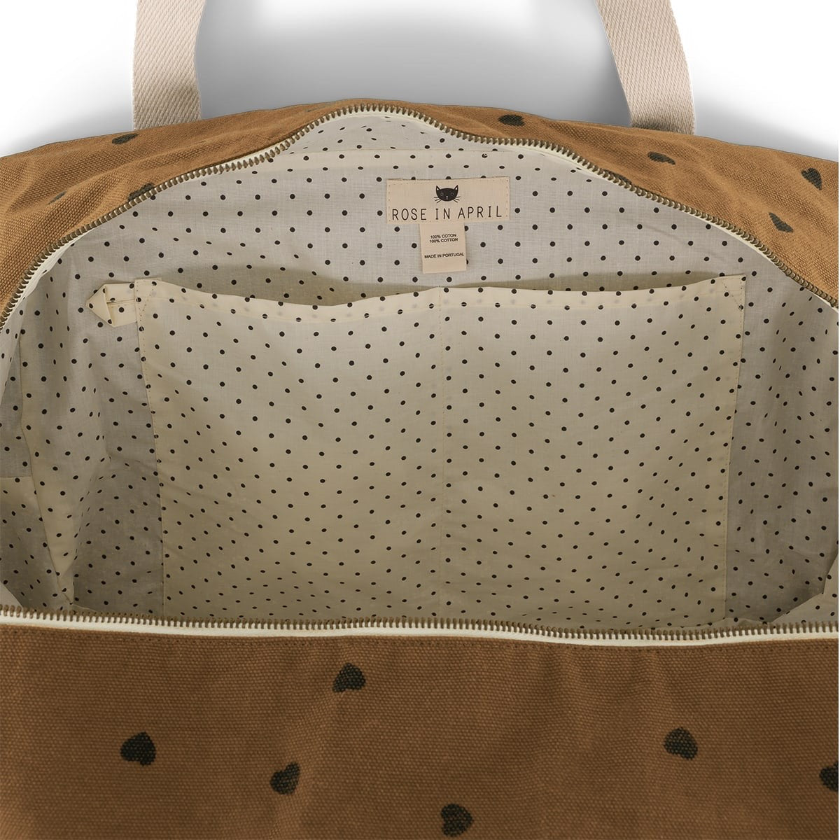 RAPHAEL BOWLING BAG HEART PRINT CUMIN
