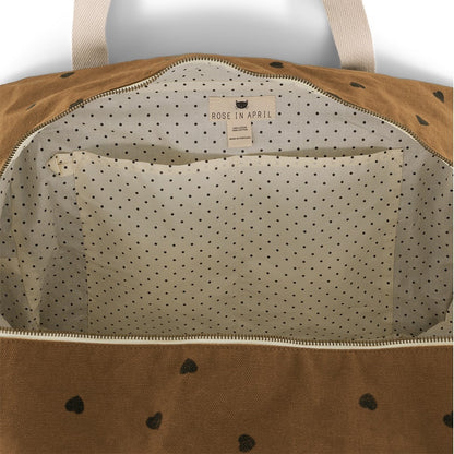RAPHAEL BOWLING BAG HEART PRINT CUMIN