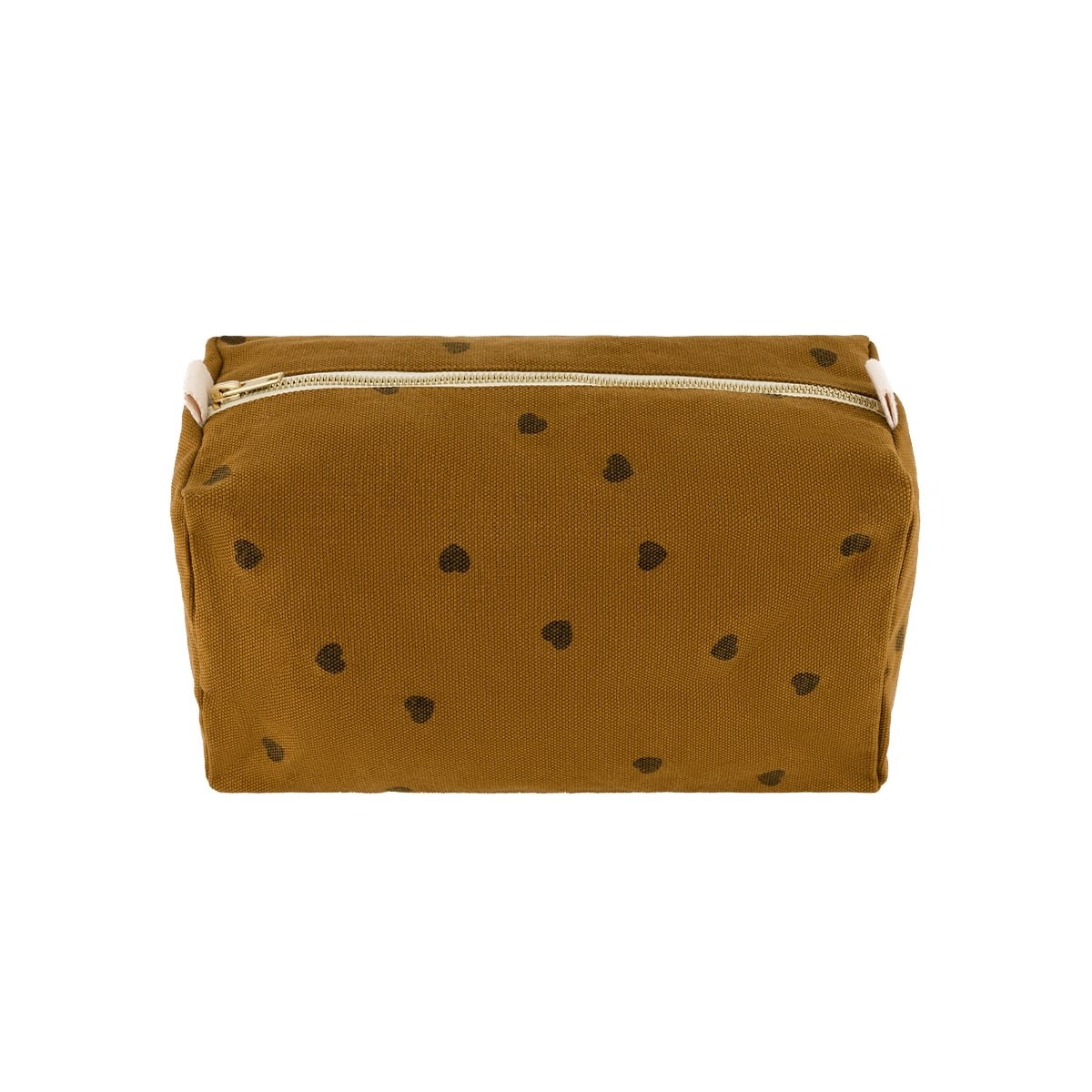 VIC WASH BAG HEART PRINT CUMIN