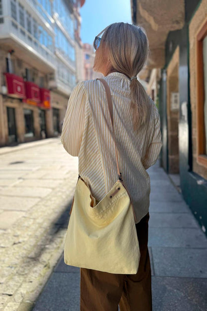 Buckle Crossbody Bag Large Ecru