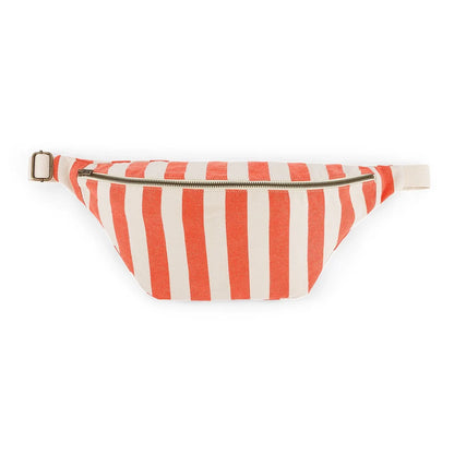 Banana Bag Grey/Tomato Stripes