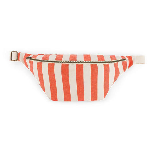 Banana Bag Grey/Tomato Stripes