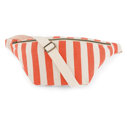 Banana Bag Grey/Tomato Stripes