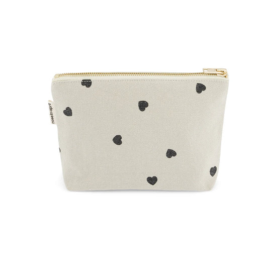 Sofia Pouch Heart Print Sand