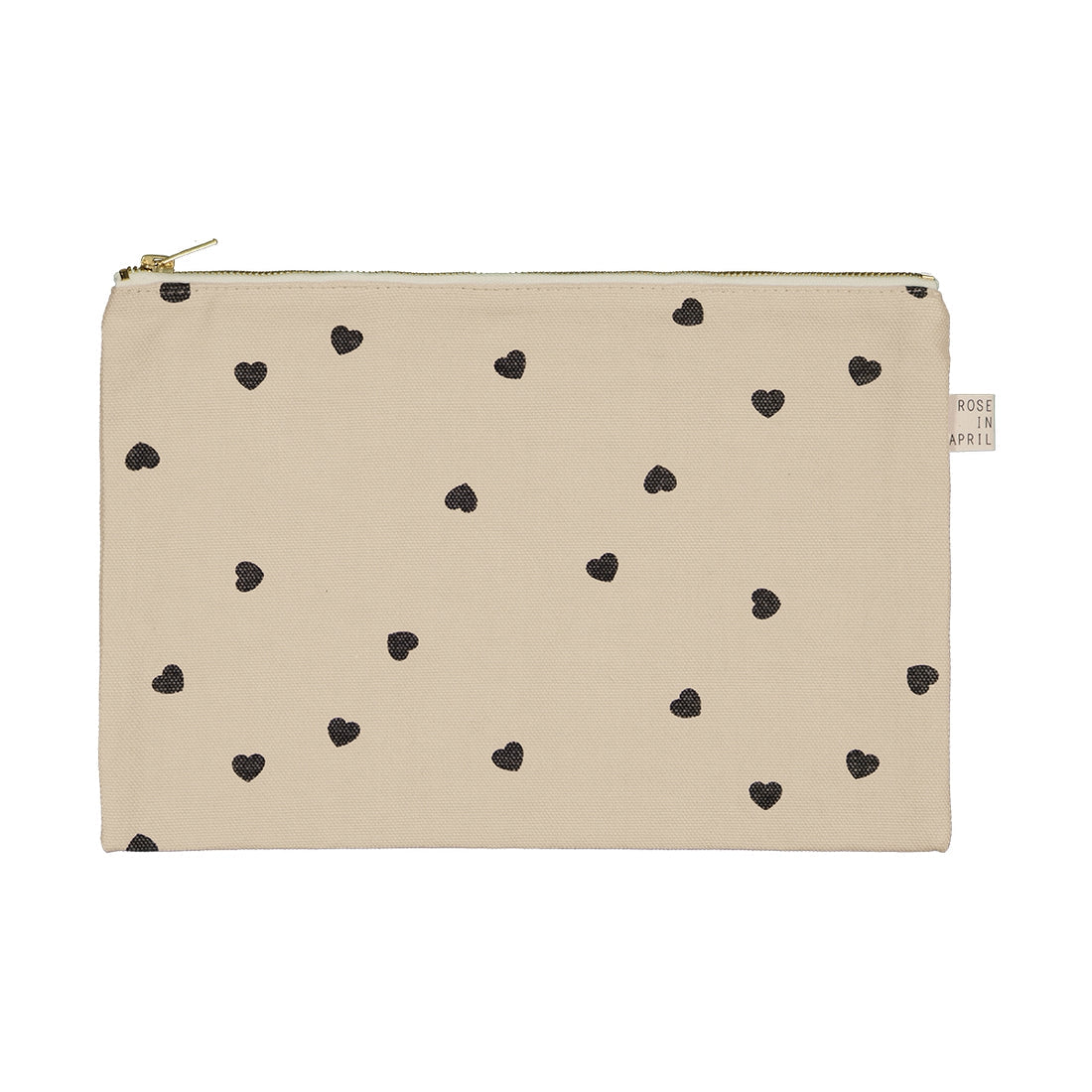 Lili Pouch Heart Print Sand