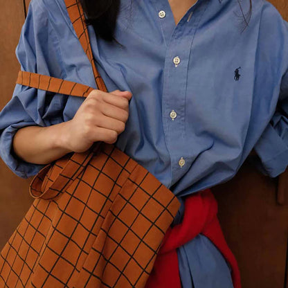 Tote Bag Elisabeth, Ginger School Check