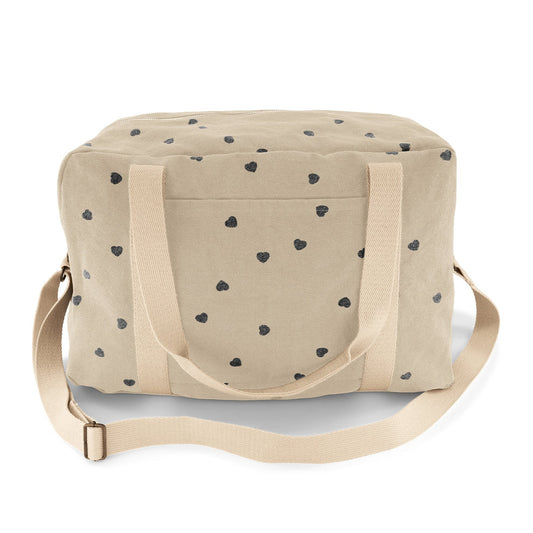 Raphael Bowling Bag Heart Print Sand