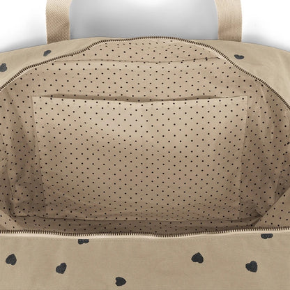Raphael Bowling Bag Heart Print Sand
