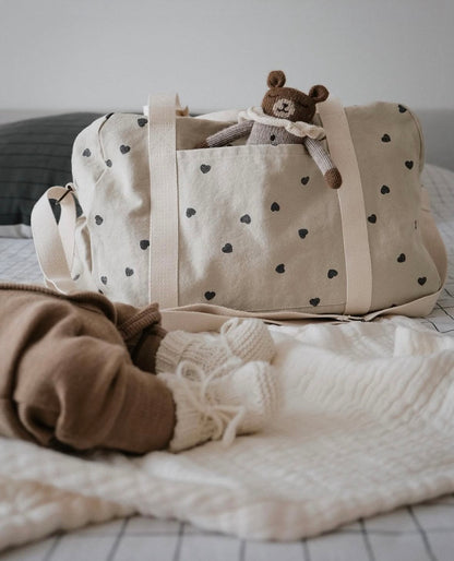 Raphael Bowling Bag Heart Print Sand