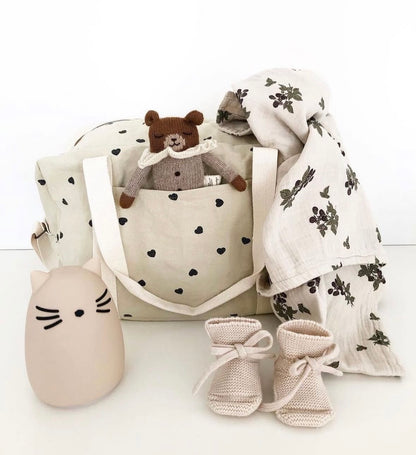 Raphael Bowling Bag Heart Print Sand